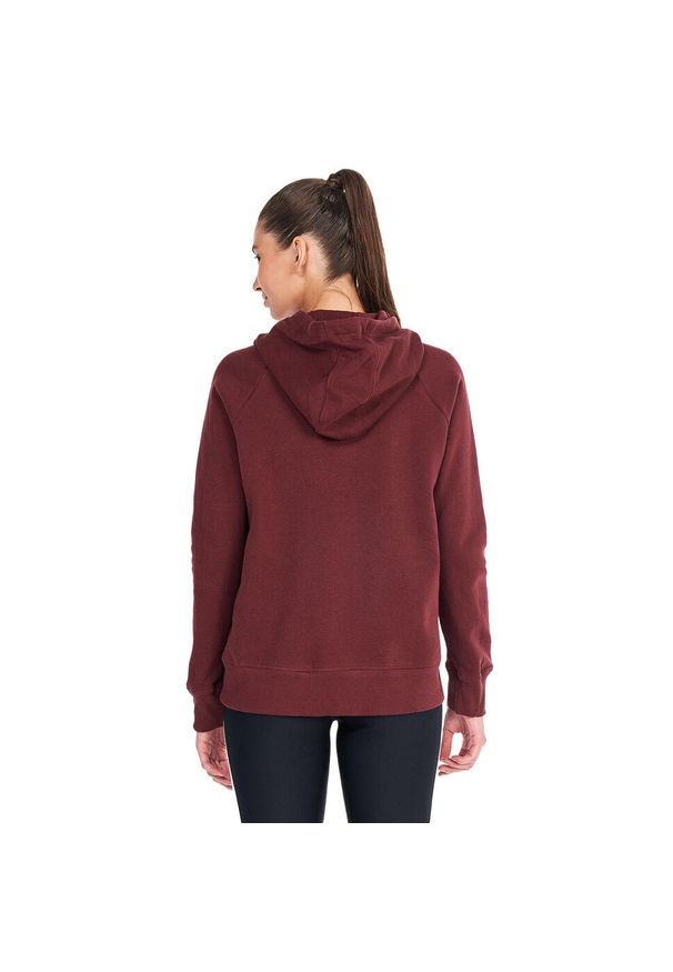 Under Armour - Bluza Z Kapturem Damska Logo Polar Rival. Typ kołnierza: kaptur. Kolor: czerwony. Materiał: polar