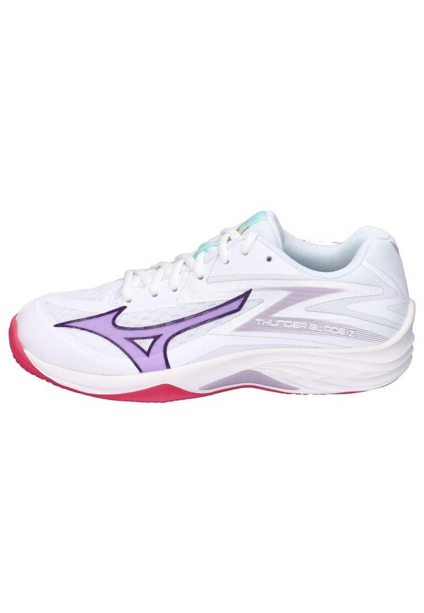 Buty halowe damskie Mizuno Thunder Blade Z. Kolor: biały, czerwony, różowy, wielokolorowy, fioletowy. Sport: siatkówka