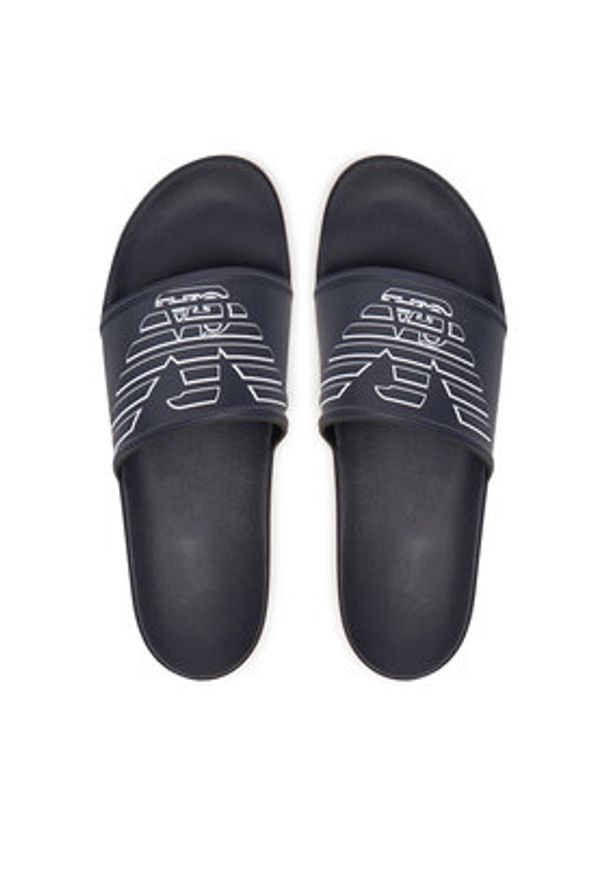 Emporio Armani Klapki XVPS11 XR273 K578 Granatowy. Kolor: niebieski