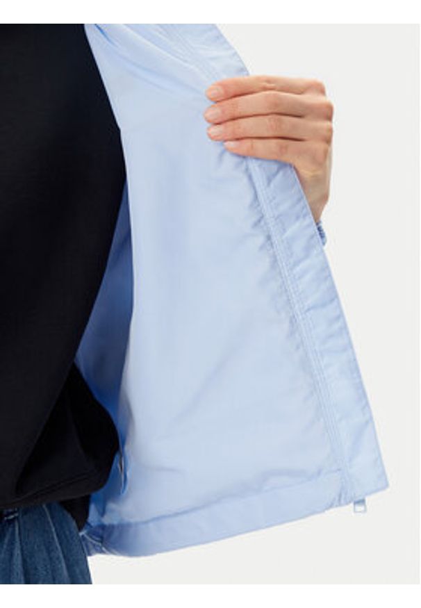 Tommy Jeans Wiatrówka Essential DW0DW20672 Błękitny Relaxed Fit. Kolor: niebieski. Materiał: syntetyk