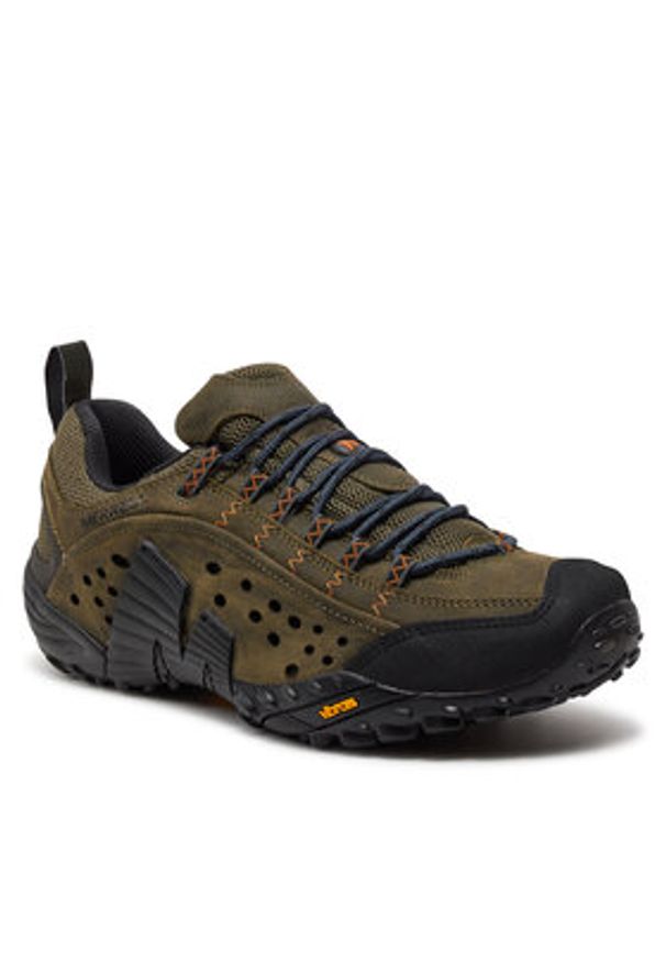Merrell Trekkingi Intercept J004275 Zielony. Kolor: zielony. Materiał: skóra. Sport: turystyka piesza