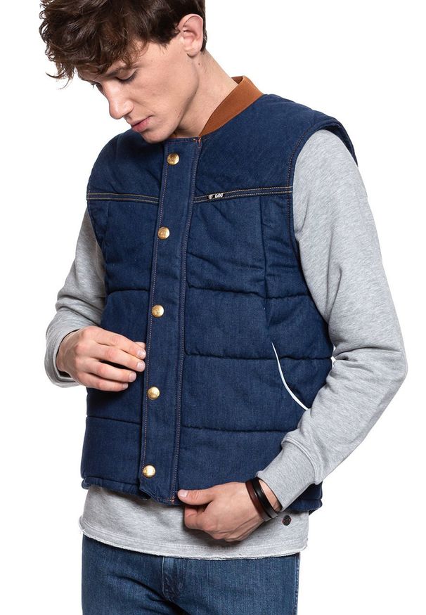 Lee - MĘSKI BEZRĘKAWNIK LEE PADDED VEST RINSE L87MGT36 112122932. Długość rękawa: bez rękawów