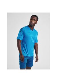 Koszulka piłkarska z krótkim rękawem męska Hummel Core XK Poly Jersey S/S. Kolor: niebieski. Materiał: jersey. Długość rękawa: krótki rękaw. Długość: krótkie. Sport: piłka nożna