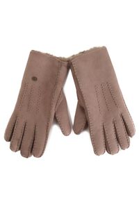 EMU Australia Rękawiczki Damskie Beech Forest Gloves Brązowy. Kolor: brązowy. Materiał: skóra, zamsz