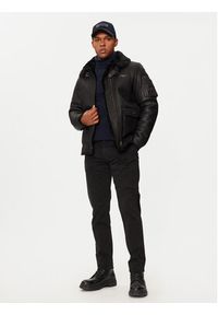 Aeronautica Militare Kożuch 242PN1621763 Czarny Regular Fit. Kolor: czarny. Materiał: skóra #5