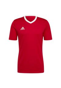 Adidas - Koszulka treningowa męska adidas Entrada 22 Jersey. Kolor: biały, wielokolorowy, czerwony. Materiał: jersey