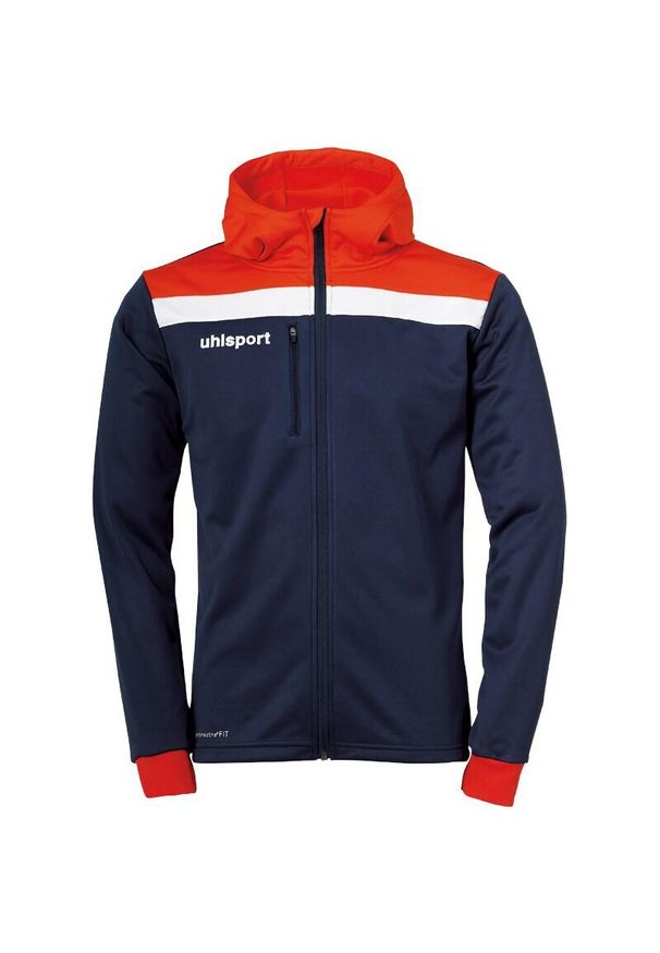 UHLSPORT - Kurtka Uhlsport Offense 23. Typ kołnierza: kaptur. Kolor: czerwony, niebieski, wielokolorowy. Materiał: polar. Sport: fitness, piłka ręczna