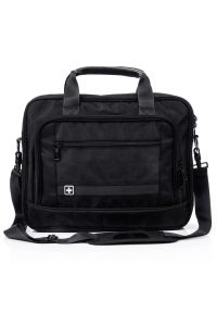 SWISSBAGS - Torba na laptopa SwissBags Lusanne SB114 11,8 l - czarna. Kolor: czarny. Materiał: skóra. Styl: klasyczny, elegancki #1