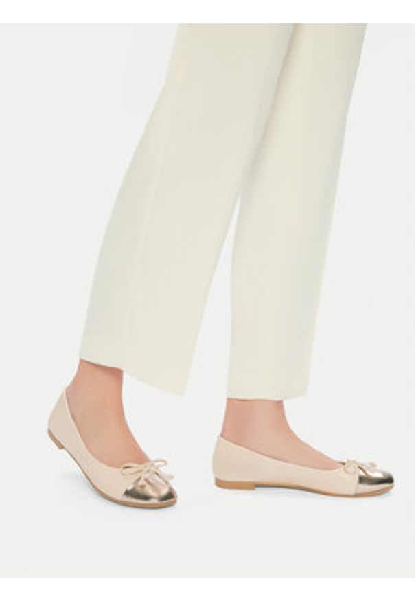 Jenny - JENNY Baleriny WFA3602-2 Beżowy. Kolor: beżowy. Materiał: skóra