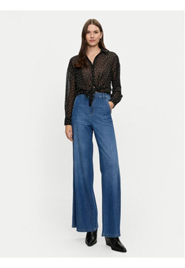 Brave Soul Koszula LSH-272DOTTIBLK Czarny Regular Fit. Kolor: czarny. Materiał: syntetyk