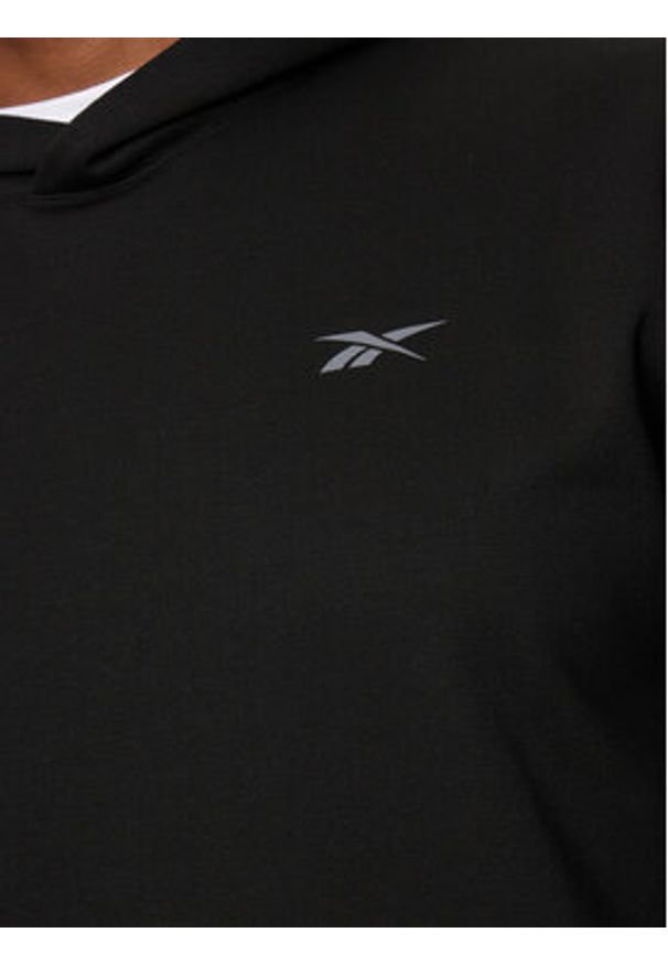 Reebok Bluza Strength Hoodie 100070728 Czarny Regular Fit. Kolor: czarny. Materiał: syntetyk