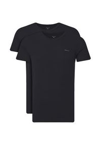 GANT - Gant Komplet 2 t-shirtów 900012018 Czarny Regular Fit. Kolor: czarny. Materiał: bawełna
