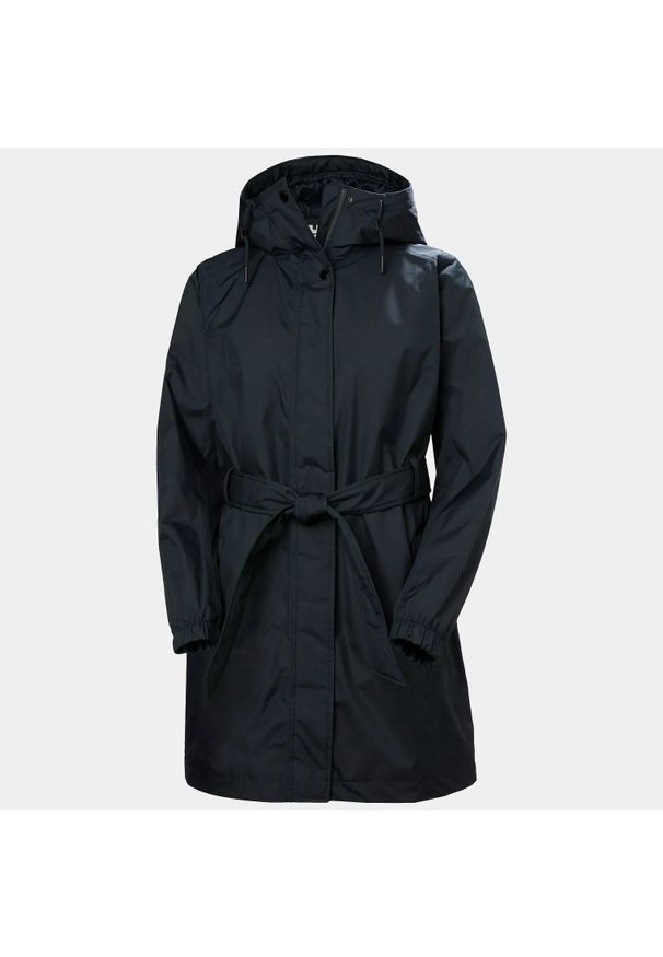 Damska kurtka wodoodporna Helly Hansen Classic Ins Trench. Okazja: na co dzień. Kolor: niebieski. Styl: casual