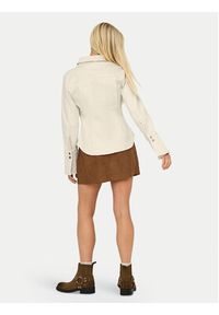 only - ONLY Koszula jeansowa Perla 15359156 Beżowy Slim Fit. Kolor: beżowy. Materiał: bawełna #2