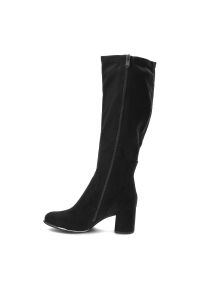 Czarne Kozaki Marco Tozzi Wygodne Eleganckie Buty Damskie. Kolor: czarny. Materiał: materiał. Styl: elegancki #5