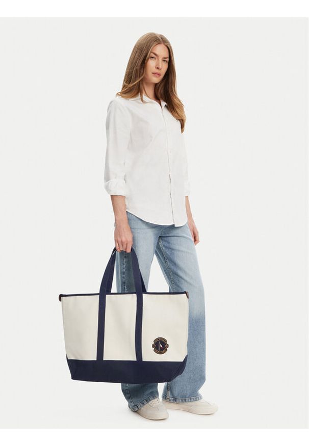 TOMMY HILFIGER - Tommy Hilfiger Torebka Th Summer Tote AM0AM13557 Biały. Kolor: biały