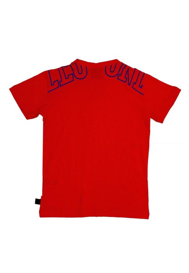 LEONE 1947 APPAREL - Nowość Sportowa koszulka dziecięca z dużym logo i krótkim rękawem. Kolor: czerwony. Długość rękawa: krótki rękaw. Długość: krótkie. Sport: joga i pilates
