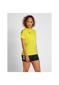 Koszulka damska Hummel Core Poly. Kolor: żółty, wielokolorowy, niebieski. Sport: fitness