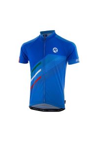 Koszulka rowerowa męska ROGELLI TEAM 2.0 z krótkim rękawem. Kolor: niebieski. Długość rękawa: krótki rękaw. Długość: krótkie