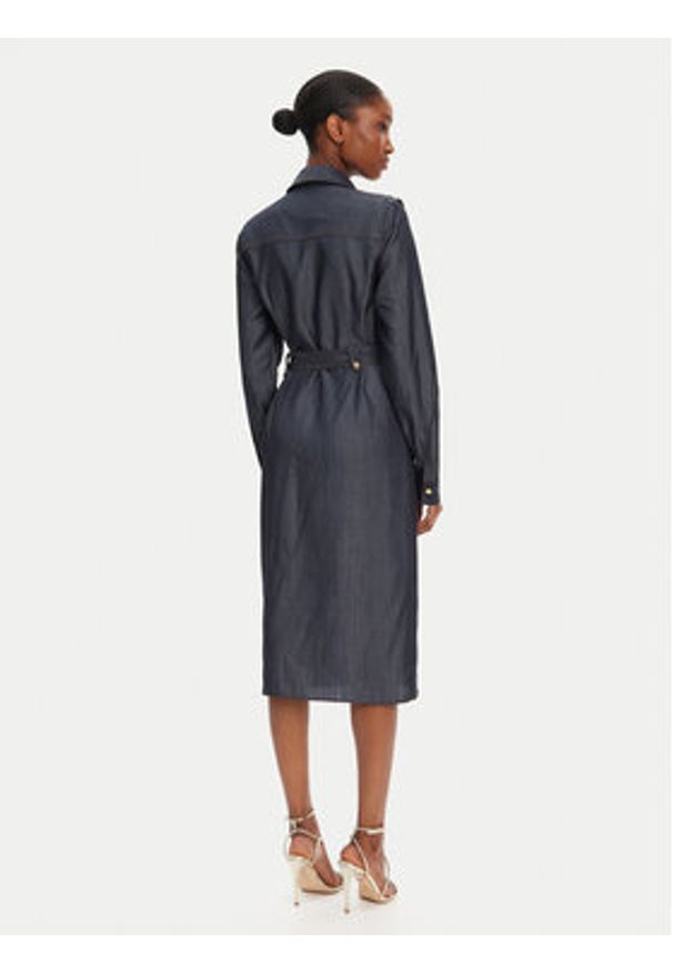 Marciano Guess Sukienka codzienna 5GGK05 7295A Granatowy Regular Fit. Okazja: na co dzień. Kolor: niebieski. Materiał: lyocell. Typ sukienki: proste. Styl: casual