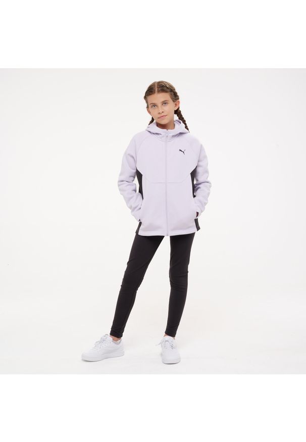 Dres dziecięcy Puma. Okazja: do domu. Kolor: wielokolorowy, czarny, fioletowy. Materiał: dresówka. Styl: sportowy