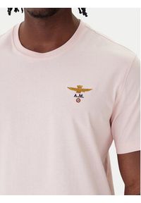 Aeronautica Militare T-Shirt 261TS1580UJ00372 Różowy Regular Fit. Kolor: różowy. Materiał: bawełna #5