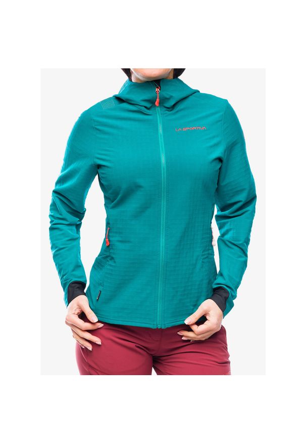 LA SPORTIVA - Kurtka softshell damska La Sportiva Descender Storm Jacket. Kolor: zielony. Materiał: softshell. Sport: turystyka piesza