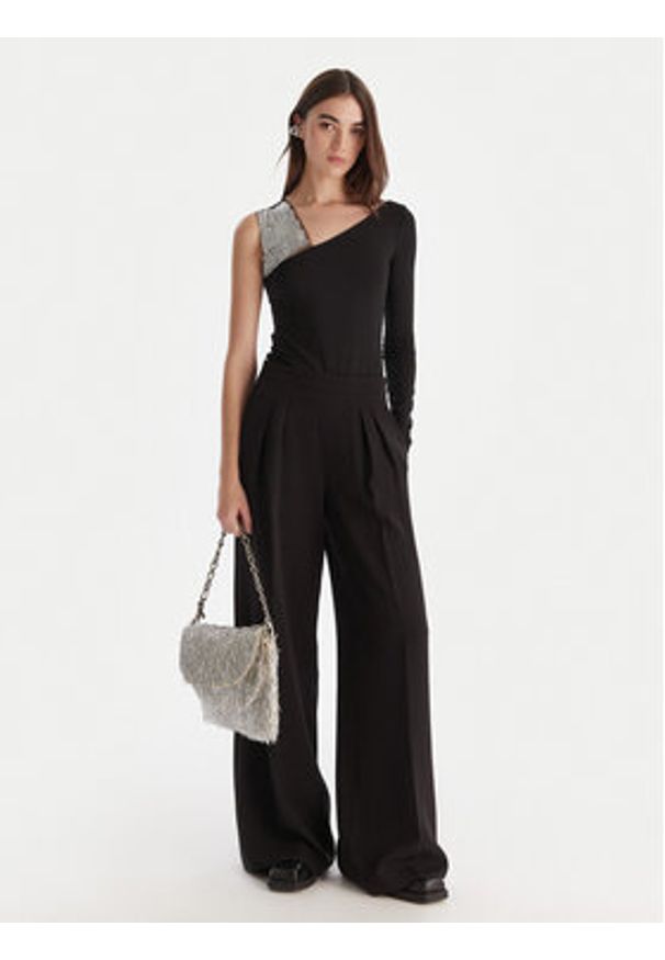 Patrizia Pepe Body 2M4504/338-J4R0 Czarny Slim Fit. Kolor: czarny. Materiał: syntetyk