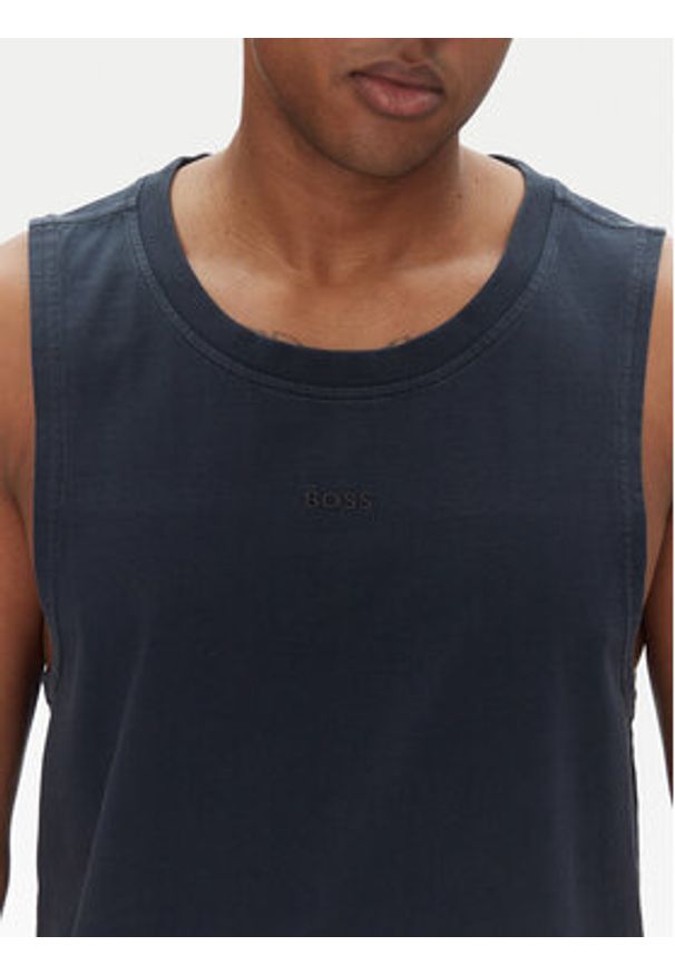 BOSS Tank top 50536739 Granatowy Regular Fit. Kolor: niebieski. Materiał: bawełna