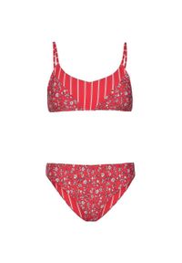 Damski 2-częściowy kostium kąpielowy Protest Prtteresa. Kolor: czerwony, różowy, wielokolorowy. Wzór: kwiaty #1
