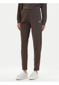 EA7 Emporio Armani Dres 7W000115 AF13135 U6139 Brązowy Regular Fit. Kolor: brązowy. Materiał: bawełna