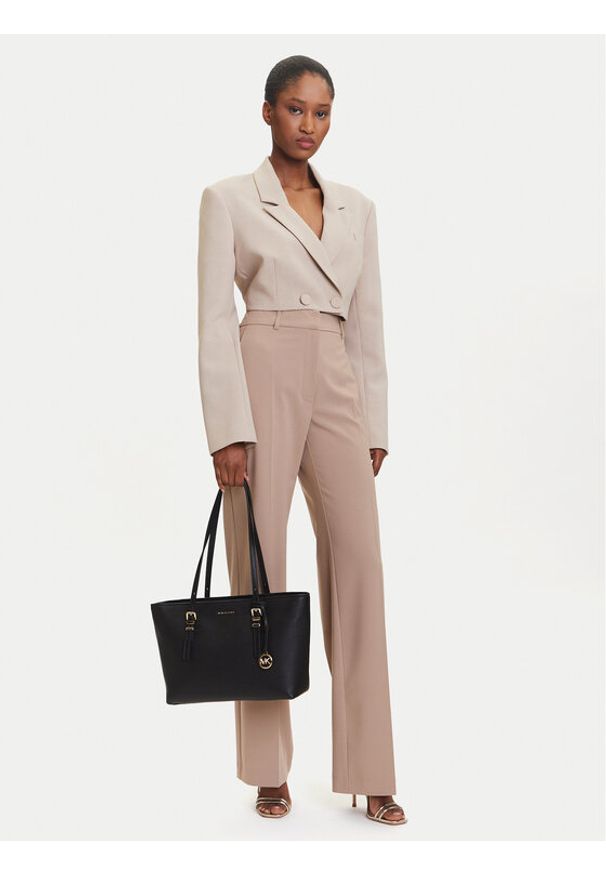 MICHAEL Michael Kors Torebka Quinn 30T5GQNT2L Czarny. Kolor: czarny. Materiał: skórzane