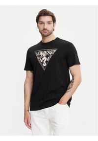 Guess T-Shirt M5YI15 I3Z14 Czarny Regular Fit. Kolor: czarny. Materiał: bawełna