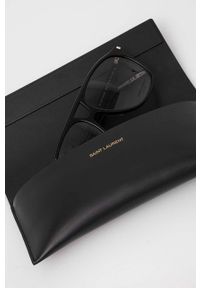 SAINT LAURENT - Saint Laurent okulary przeciwsłoneczne damskie kolor czarny. Kolor: czarny #6