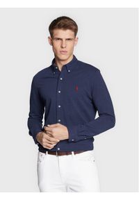 Polo Ralph Lauren Koszula 710654408081 Granatowy Regular Fit. Typ kołnierza: polo. Kolor: niebieski. Materiał: bawełna #1