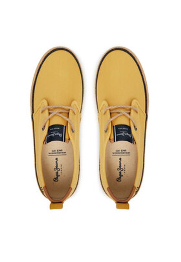 Pepe Jeans Espadryle Port Tourists PMS10332 Żółty. Kolor: żółty. Materiał: materiał