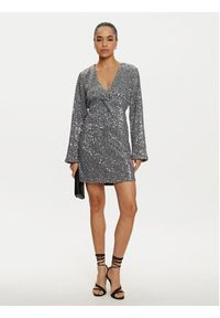 Vila Sukienka koktajlowa Sanadu 14101818 Srebrny Regular Fit. Kolor: srebrny. Materiał: syntetyk. Styl: wizytowy #5