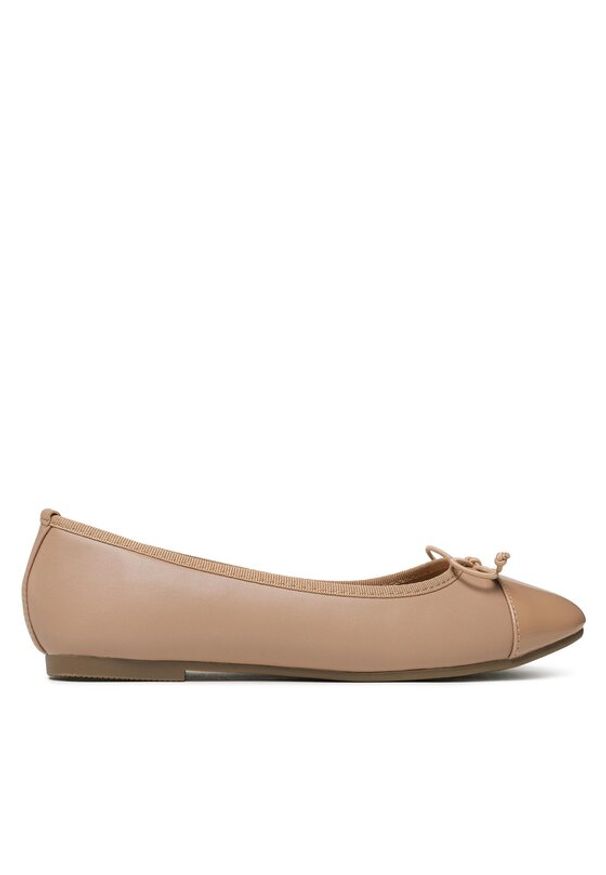 Jenny Fairy Baleriny LS5399-17A Beżowy. Kolor: beżowy. Materiał: skóra