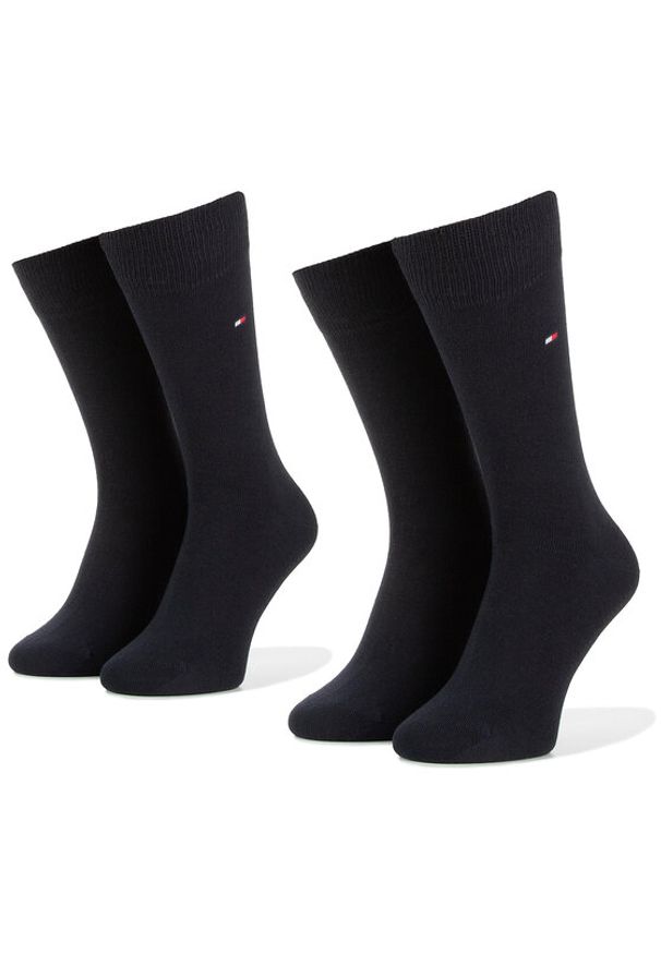 TOMMY HILFIGER - Tommy Hilfiger Skarpety długie 371111 Granatowy. Kolor: niebieski. Materiał: materiał