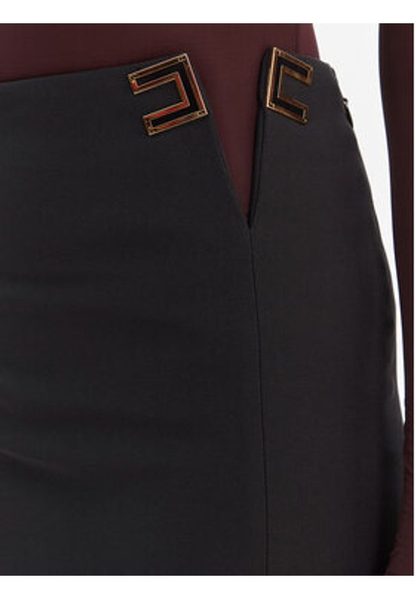 Elisabetta Franchi Spódnica ołówkowa GO-147-61E2-V320 Czarny Regular Fit. Kolor: czarny. Materiał: syntetyk