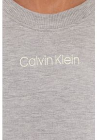 Calvin Klein Underwear Bluza piżamowa damska kolor szary. Okazja: na co dzień. Kolor: szary. Materiał: dzianina. Długość rękawa: długi rękaw. Długość: długie. Styl: casual #4