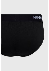 Hugo - HUGO slipy (3-pack) męskie kolor czarny. Kolor: czarny