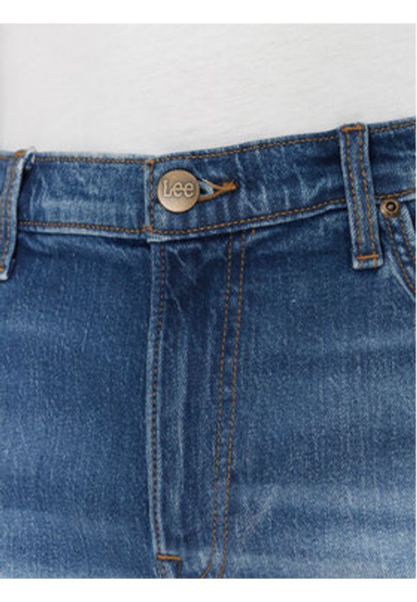 Lee Szorty jeansowe Rider 112363925 Niebieski Slim Fit. Kolor: niebieski. Materiał: bawełna