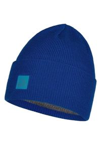 Czapka zimowa z otworem na kucyk Buff Crossknit Beanie. Kolor: niebieski. Sezon: zima. Styl: sportowy #1