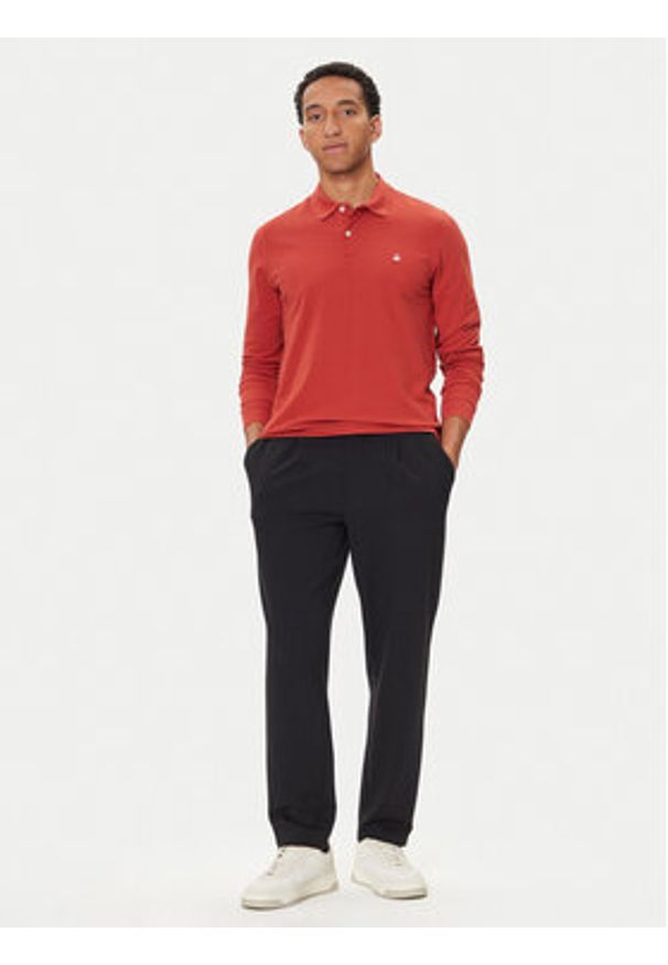 United Colors of Benetton - United Colors Of Benetton Polo 3089J3204 Bordowy Regular Fit. Typ kołnierza: polo. Kolor: czerwony. Materiał: bawełna