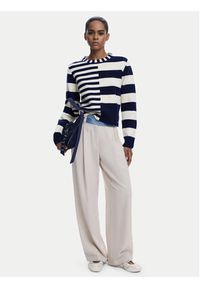 Desigual Sweter Malmoe 25WWJF17 Granatowy Regular Fit. Kolor: niebieski. Materiał: syntetyk #5
