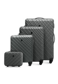 Wittchen - zestaw walizek z ABS-u z deseniem. Kolor: czarny, szary, wielokolorowy. Materiał: guma