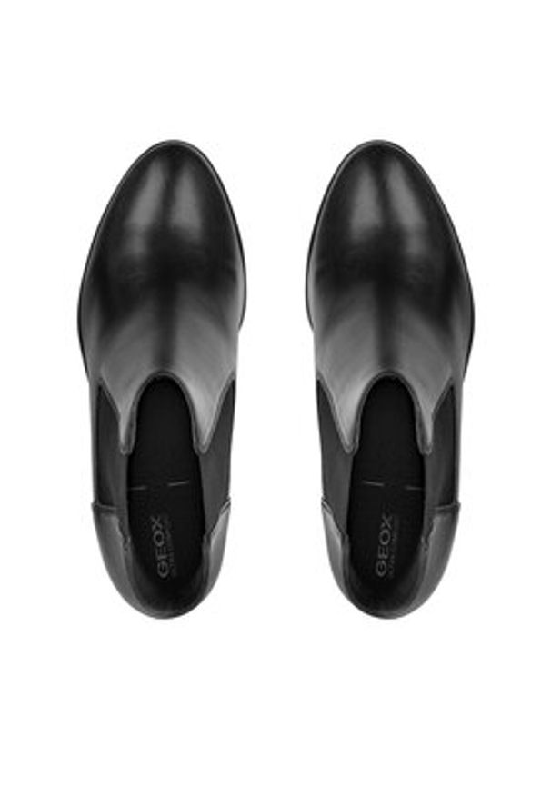 Geox Botki D Walk Pleasure 85 D35TFC 00043 C9999 Czarny. Kolor: czarny. Materiał: skóra