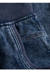 Ombre Clothing - Spodnie męskie marmurkowe JOGGERY z przeszyciami - niebieskie V1 OM-PADJ-0108 - XXL. Kolor: niebieski. Materiał: jeans, bawełna, poliester #10