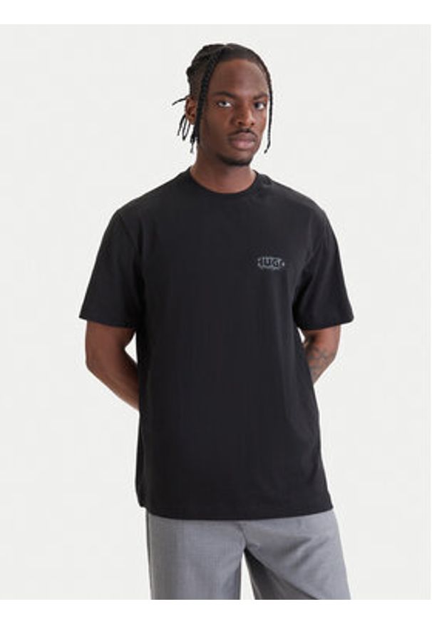 Hugo - HUGO T-Shirt Spray 50559731 Czarny Relaxed Fit. Kolor: czarny. Materiał: bawełna